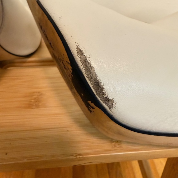 White Pointed Toe High Heel Ankle Boots - Picture 9 of 13